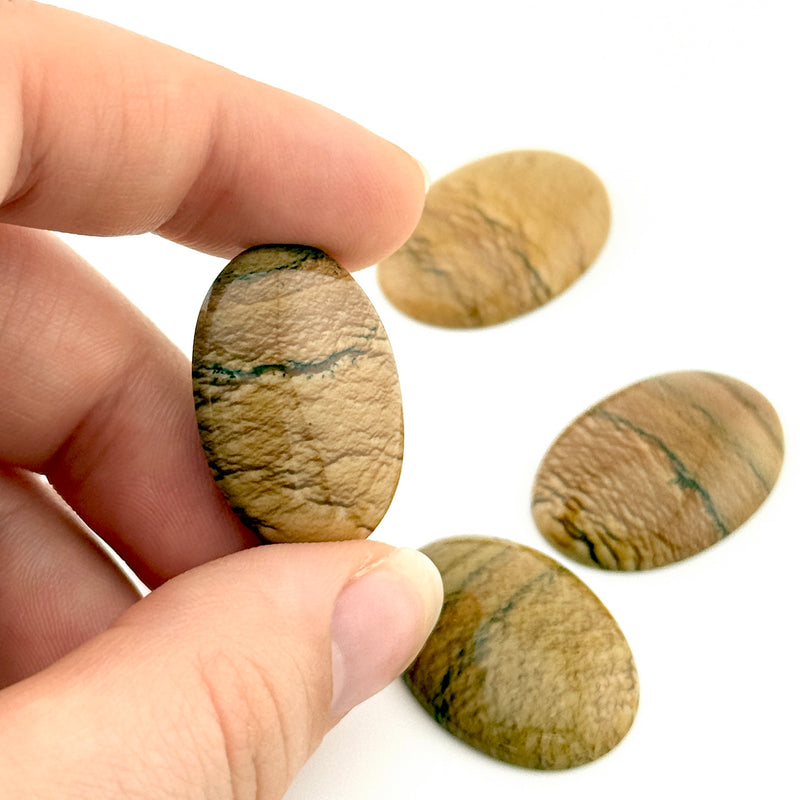 10x8 to 25x18mm Oregon Golden Desert Jasper Oval Cabs