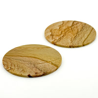 45.75mm Oregon Golden Desert Jasper Discs