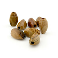 20x12mm Oregon Golden Desert Jasper Coffee Bean Beads