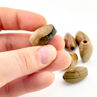 20x12mm Oregon Golden Desert Jasper Coffee Bean Beads