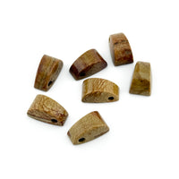 20x12 to 20x15mm Oregon Golden Desert Jasper Tapered Bevel Beads