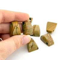 20x12 to 20x15mm Oregon Golden Desert Jasper Tapered Bevel Beads
