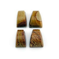 20x12 to 20x15mm Oregon Golden Desert Jasper Tapered Bevel Beads