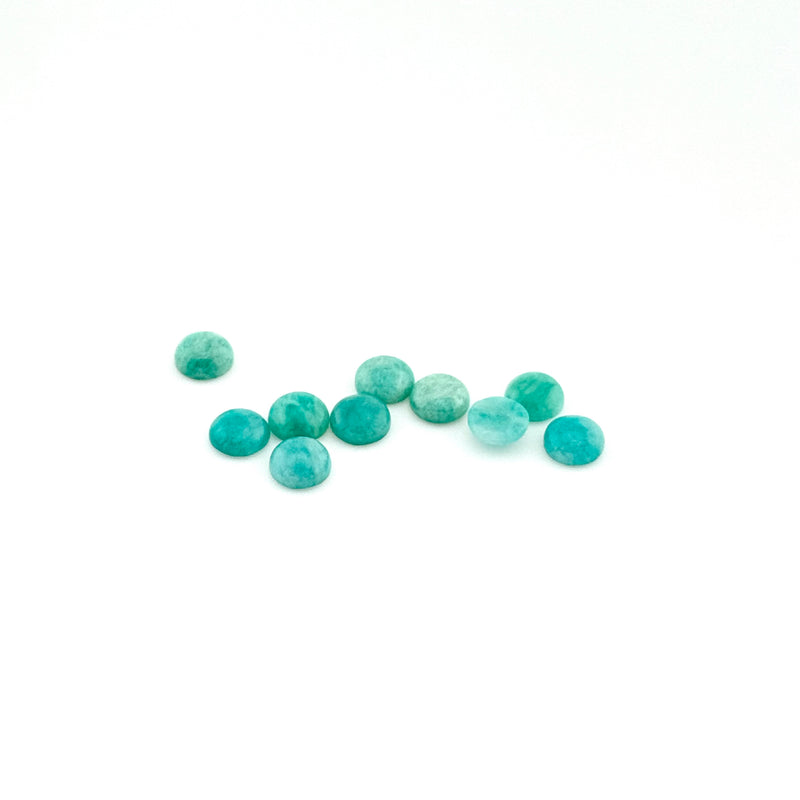 6 to 12mm Amelia Teal Amazonite™ Round Cabs