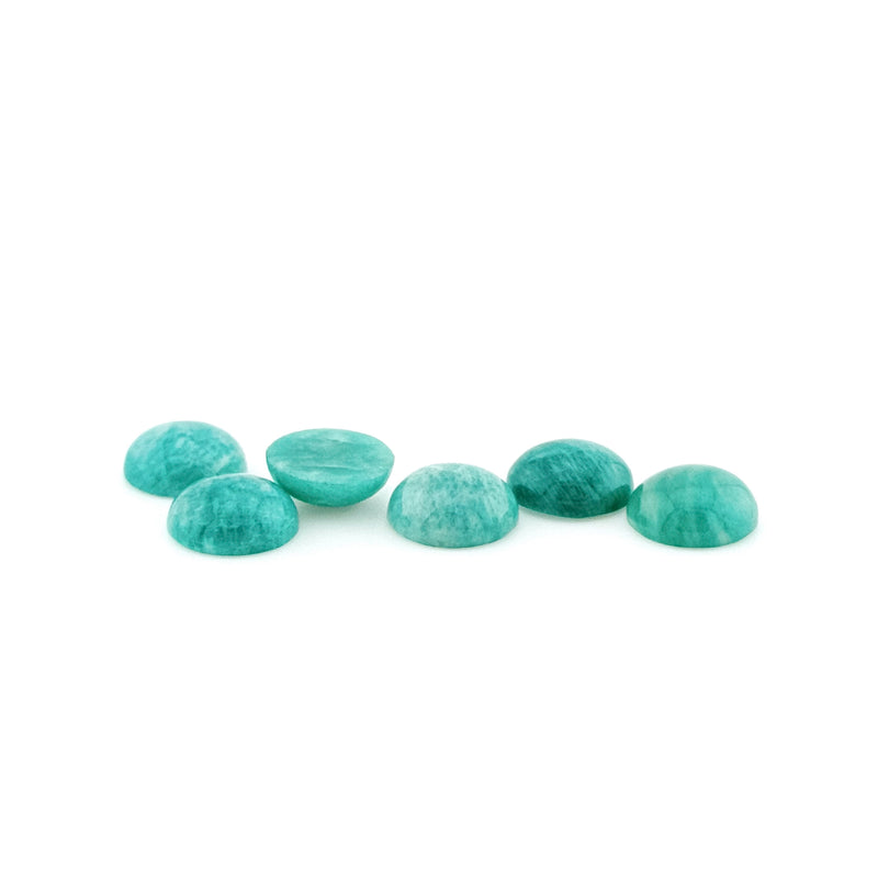 6 to 12mm Amelia Teal Amazonite™ Round Cabs