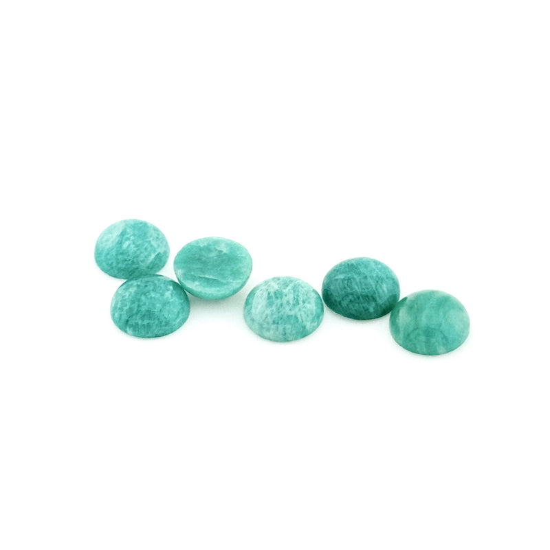 6 to 12mm Amelia Teal Amazonite™ Round Cabs