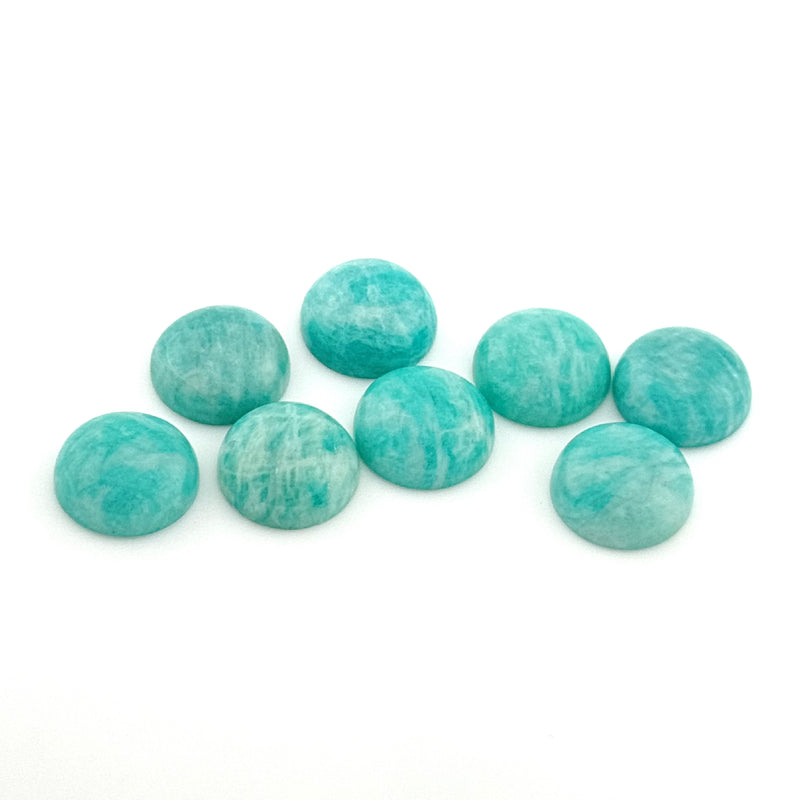 6 to 12mm Amelia Teal Amazonite™ Round Cabs