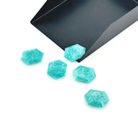 8x6mm to 16x12mm Amelia Teal Amazonite™ Hex Tablets™