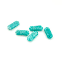 12x5mm Amelia Teal Amazonite™ Elongated Hex Tablets™