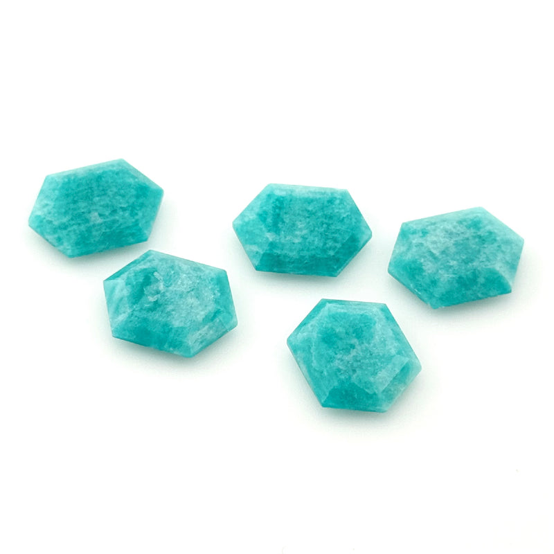 8x6mm to 16x12mm Amelia Teal Amazonite™ Hex Tablets™