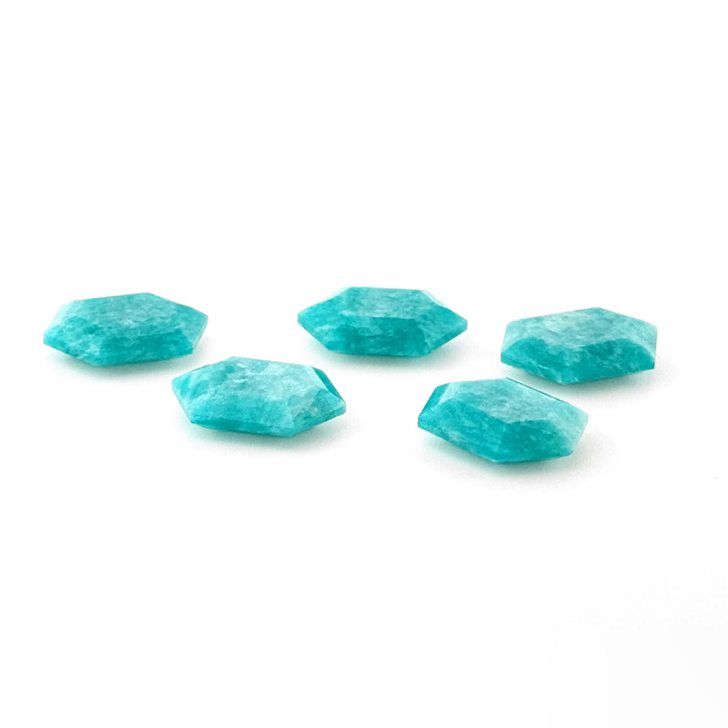 8x6mm to 16x12mm Amelia Teal Amazonite™ Hex Tablets™