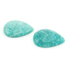 31x27mm Amelia Teal Amazonite™ Pear Cabs