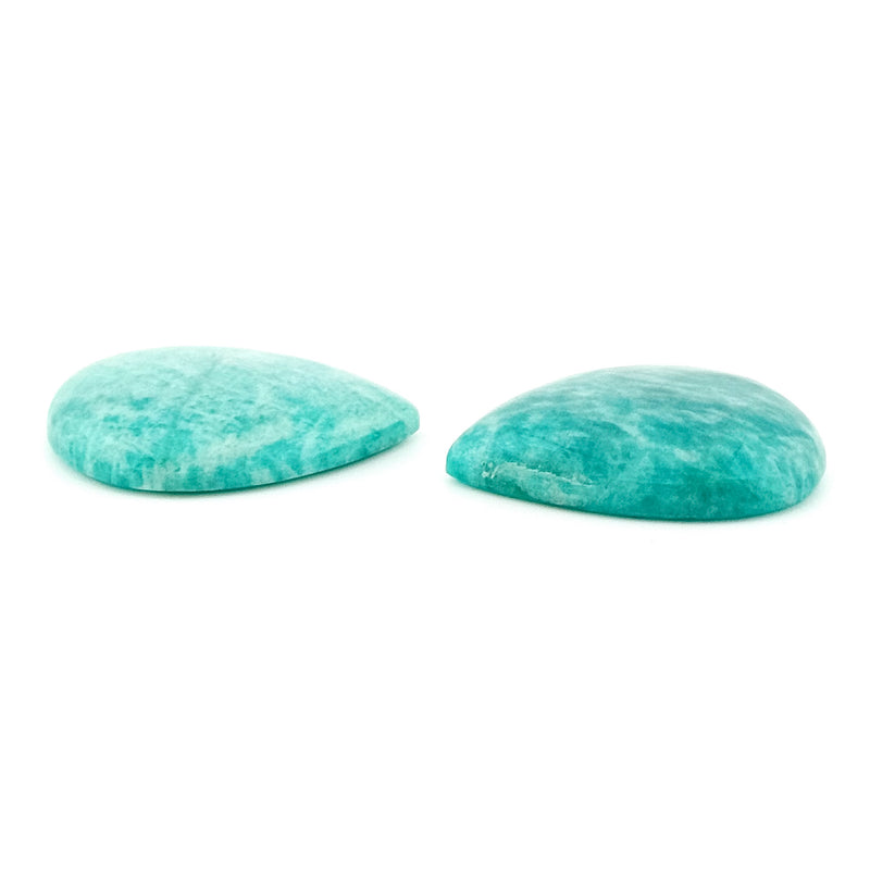 31x27mm Amelia Teal Amazonite™ Pear Cabs