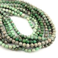 6 to 8mm Utah Veriscite Round Bead Strands