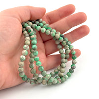 6 to 8mm Utah Veriscite Round Bead Strands