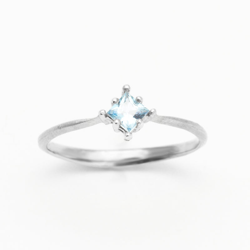 Customizable 3.5mm Princess Cut Organics Ring No. 9450