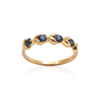 Customizable 3mm Round Four Stone Stackers Ring No. 9874