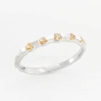 Customizable 2mm Round Five Stone Stackers / Organics Ring No. 9913