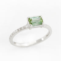 Customizable 6x4mm Brilliant Emerald Cut Organics Ring No. 9983