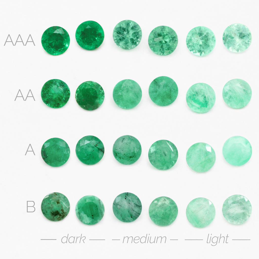4 to 5.5mm AAA Dark Brazilian Emerald Rounds