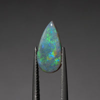 1.38ct Semi-Black Multi-Color Lightning Ridge Opal Pear Cab