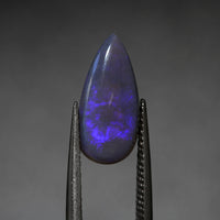 2.51ct Black Blue/Purple Lightning Ridge Opal Pear Cab