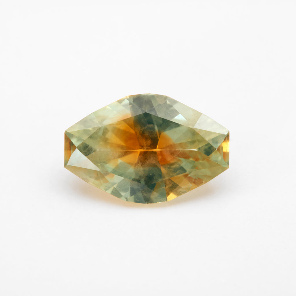 3.35ct Bi-Color Montana Sapphire Fancy Lozenge