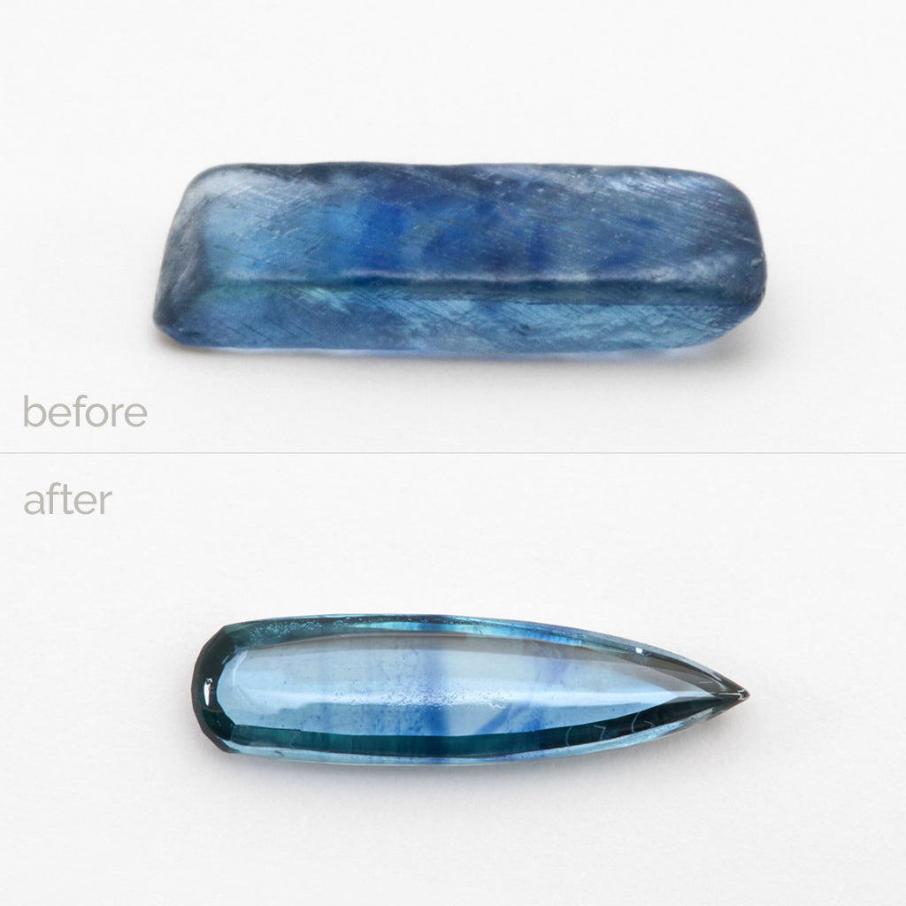 2.34ct Blue Montana Sapphire Elongated Blade