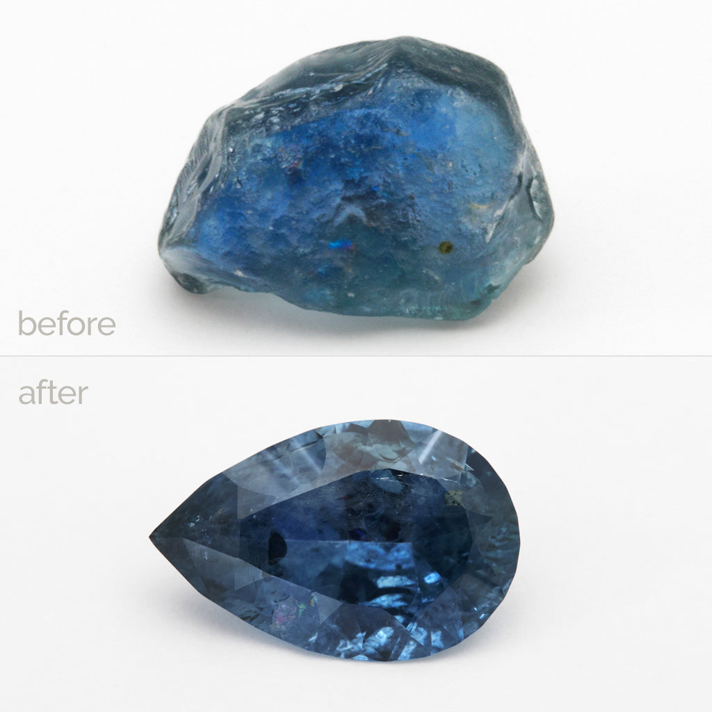 4.47ct Denim Montana Sapphire Pear