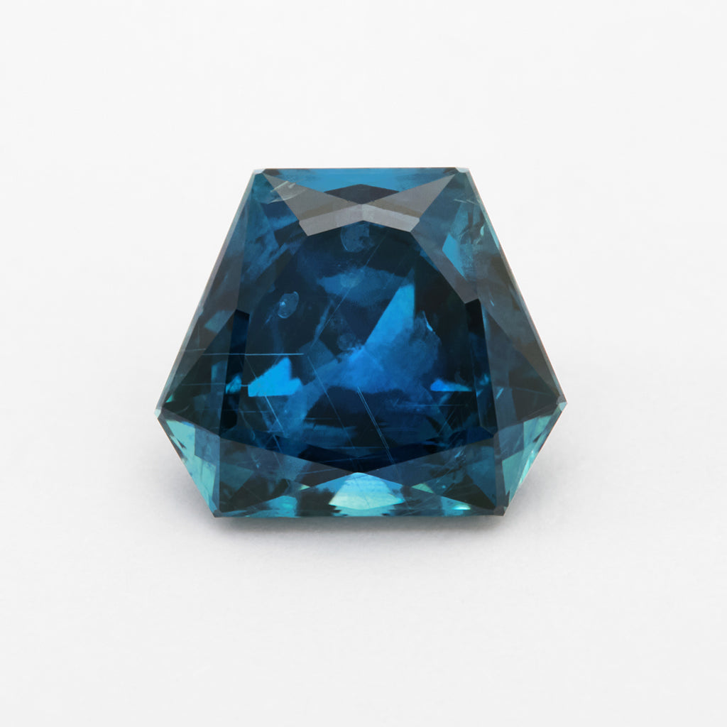 4.08ct Teal Montana Sapphire Modified Triangle