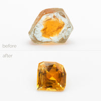 1.68ct Orange Montana Sapphire Fancy Shield