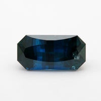 5.16ct Dark Blue Montana Sapphire Fancy Barion Emerald Cut