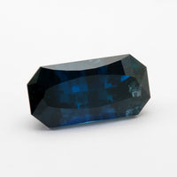 5.16ct Dark Blue Montana Sapphire Fancy Barion Emerald Cut