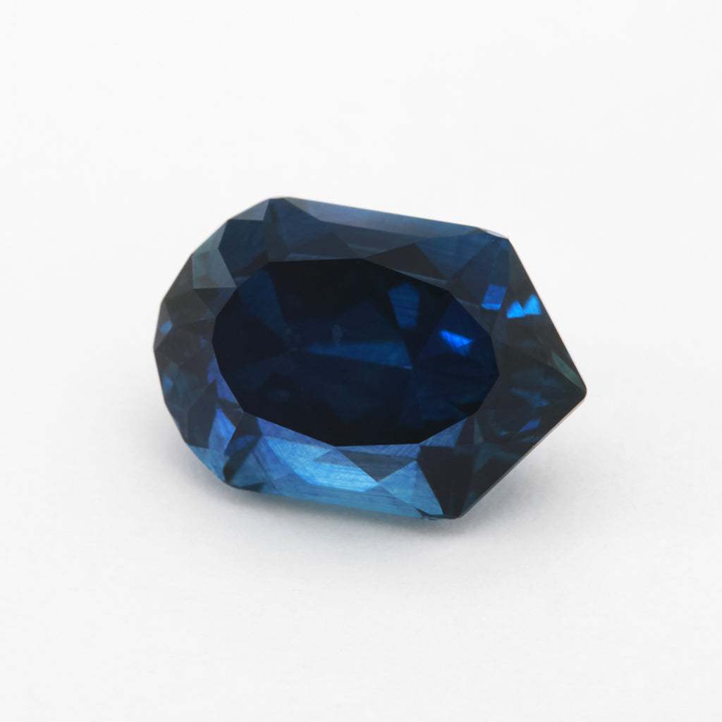 3.73ct Blue Montana Sapphire Freeform Capsule