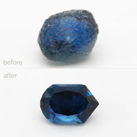 3.73ct Blue Montana Sapphire Freeform Capsule