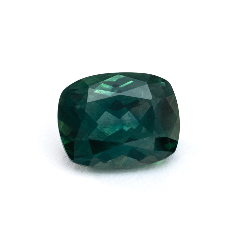 2.73ct Green Montana Sapphire Cushion