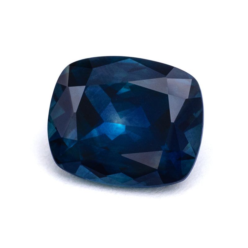 5.06ct Dark Blue Montana Sapphire Cushion