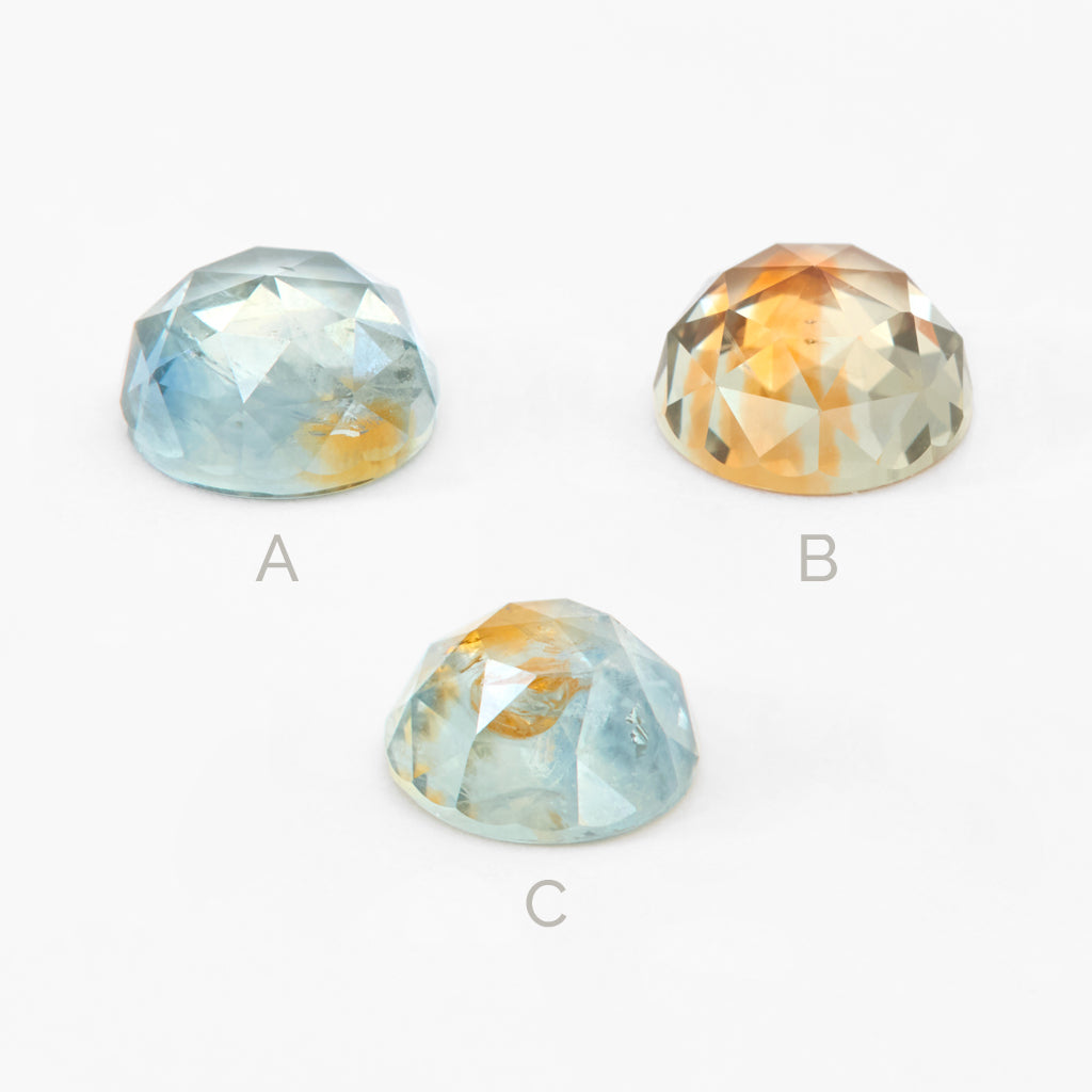 1 to 2ct One-of-a-Kind Montana Sapphire Rose Cut Rounds