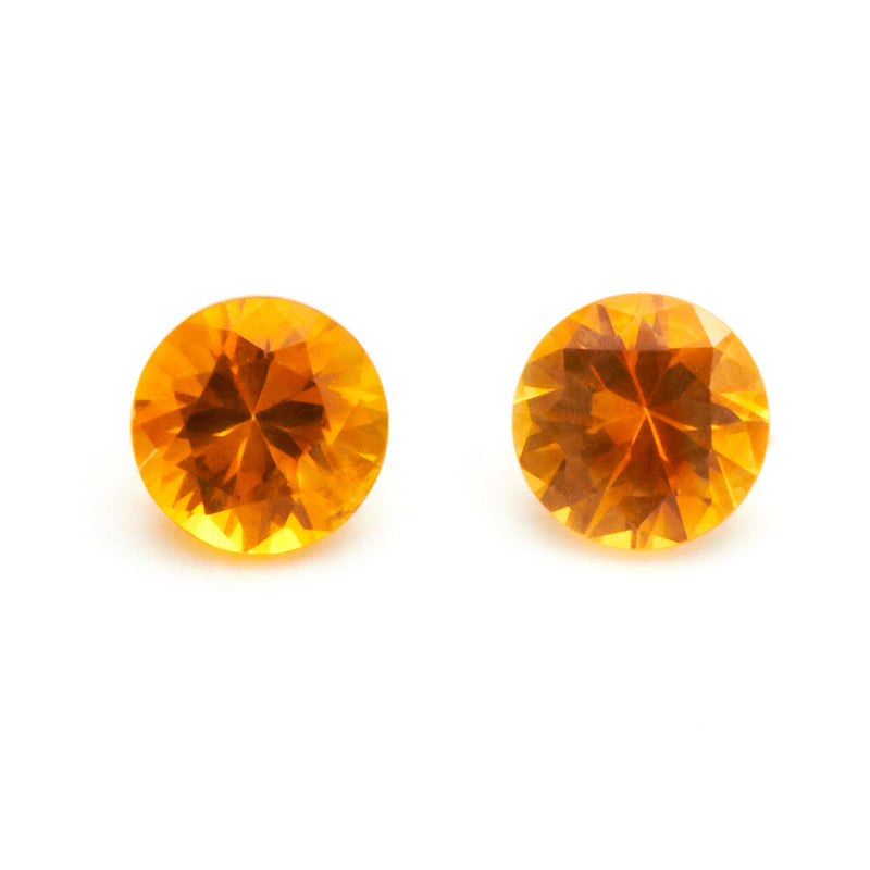 4 to 5.5mm Dark Orange Montana Sapphire Rounds