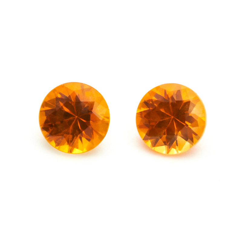 4 to 5.5mm Dark Orange Montana Sapphire Rounds