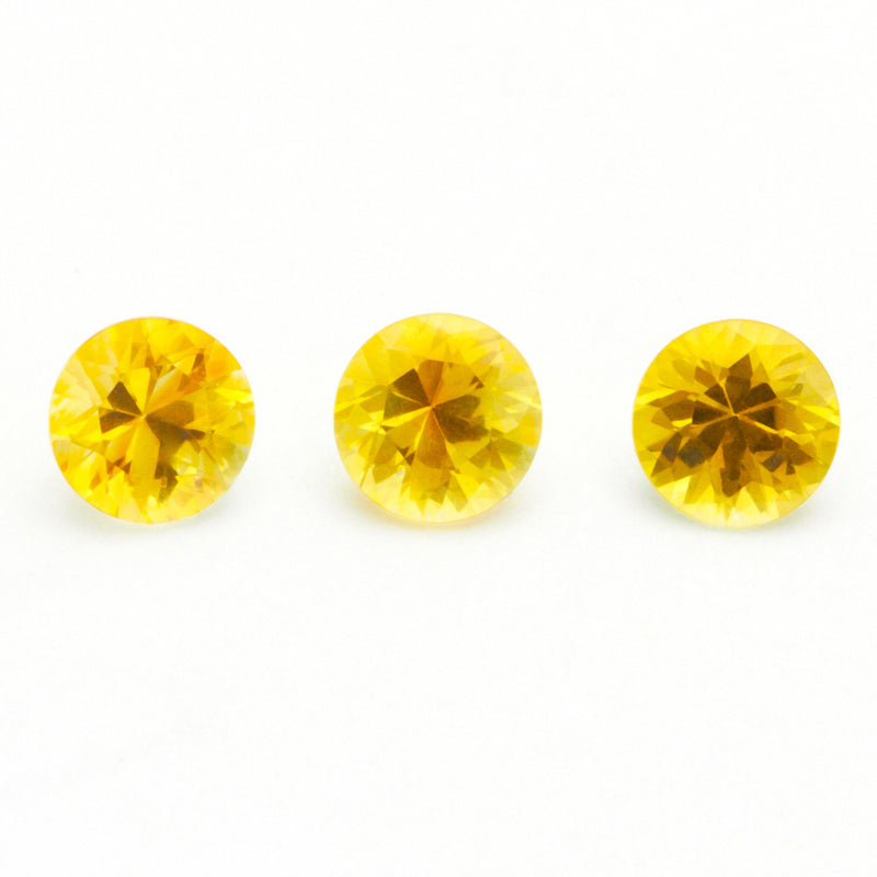 4 to 5.5mm Dark Yellow Montana Sapphire Rounds