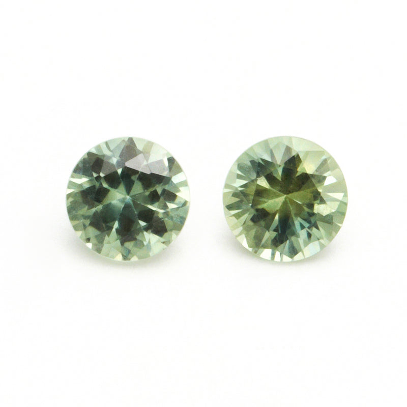 4 to 5.5mm Medium Green Montana Sapphire Rounds