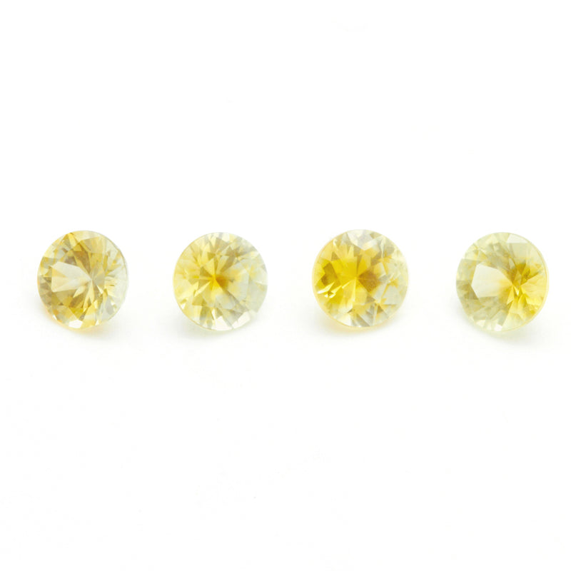 4 to 5.5mm Light Yellow Montana Sapphire Rounds