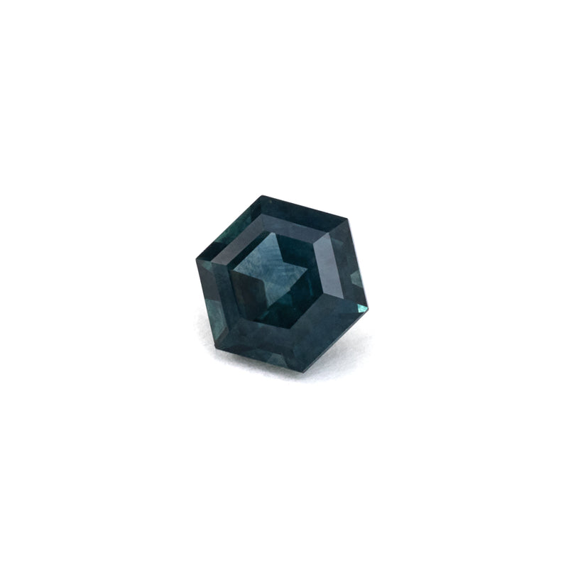 1.25ct Teal Montana Sapphire Hexagon