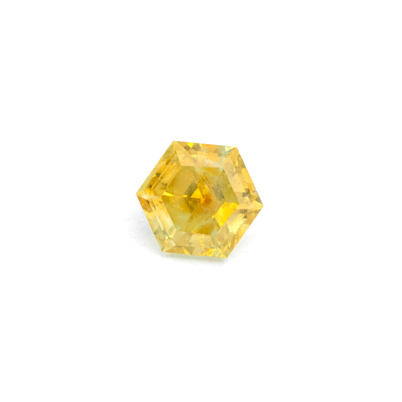 1.37ct Medium Yellow Montana Sapphire Hexagon