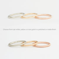 Customizable 3mm Round Three Stone Stackers Ring No. 9873