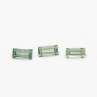 4x2 to 5x2.5mm Dark Green Montana Sapphire Baguettes