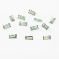 4x2 to 5x2.5mm Medium Green Montana Sapphire Baguettes