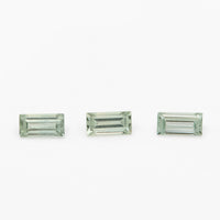 4x2 to 5x2.5mm Medium Green Montana Sapphire Baguettes