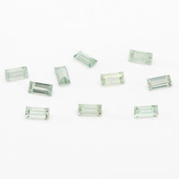 4x2 to 5x2.5mm Light Green Montana Sapphire Baguettes
